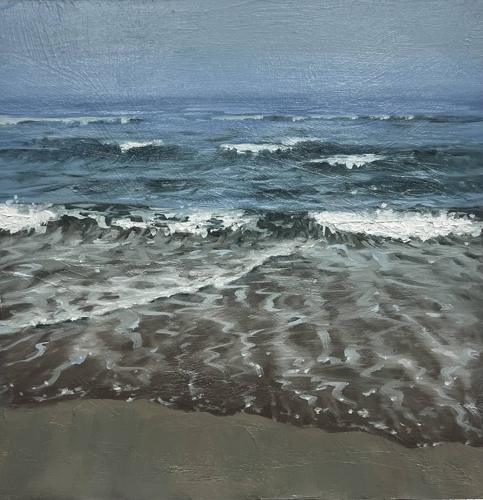 Dip Your Toes — original oil painting on panel by Peta Wainwright